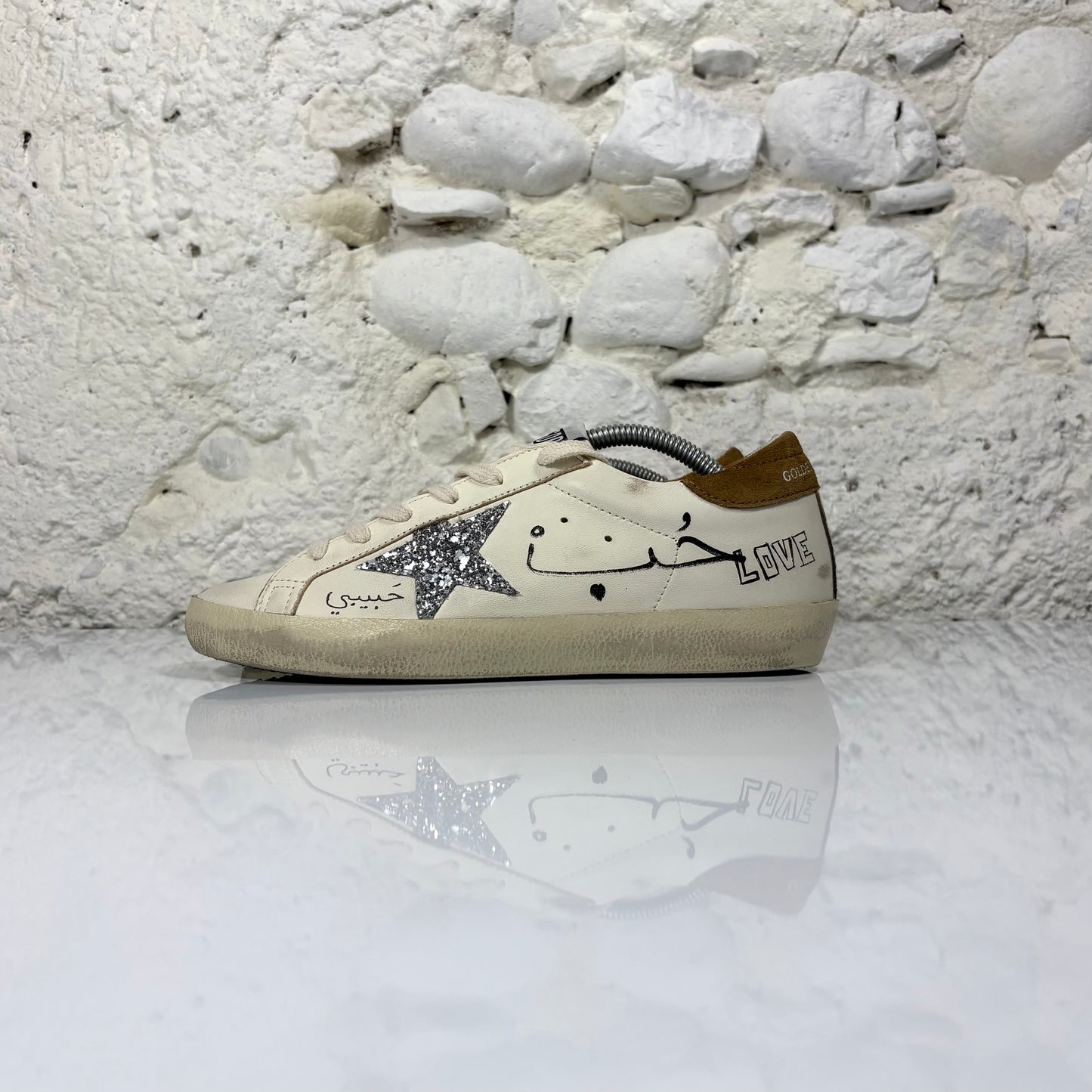 Golden goose Superstar panna con talloncini marroni 37