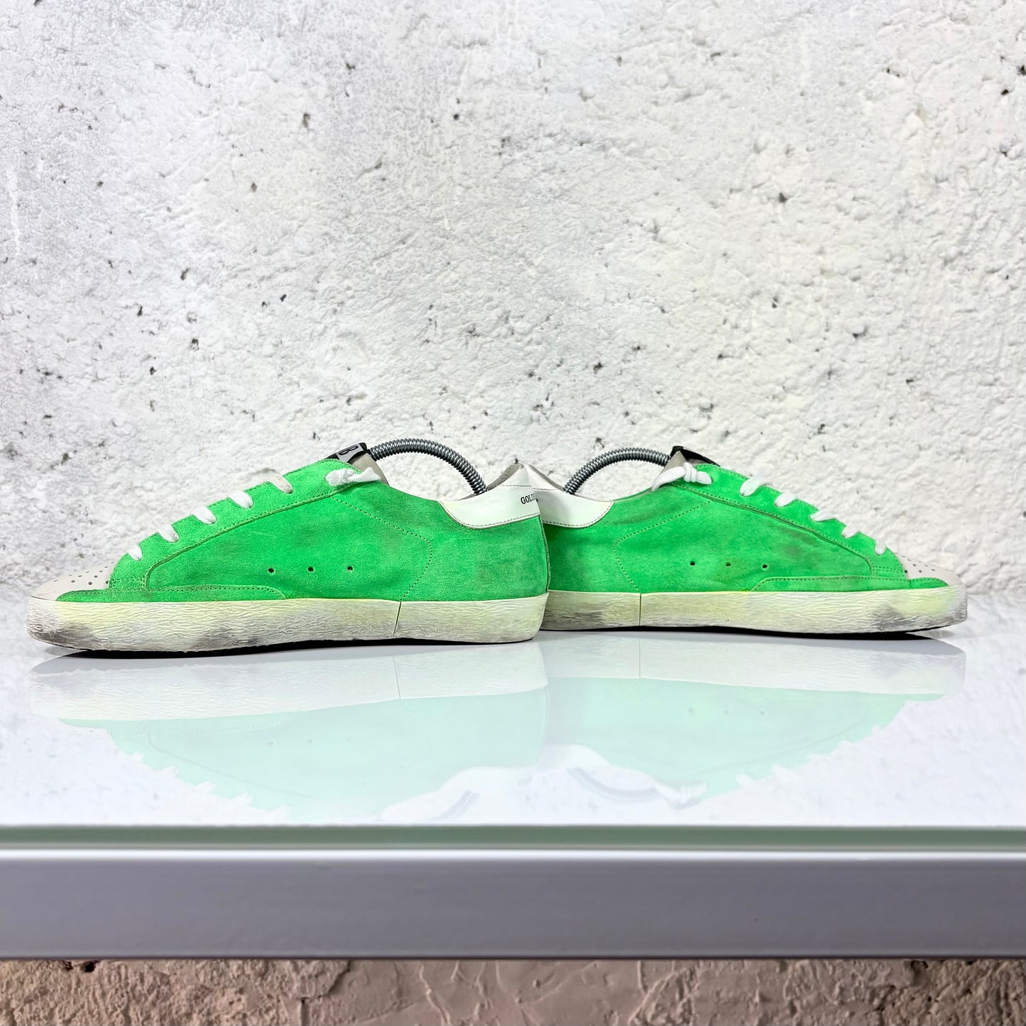 Golden goose Superstar Verdi con stella zebrata 39