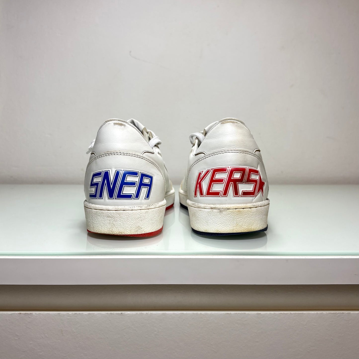 Golden goose ballstar bianco blu e rosso 40