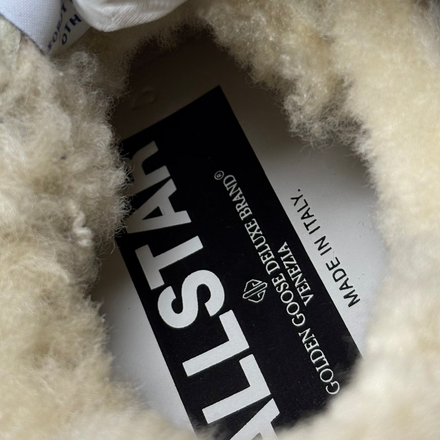 Golden goose Ballstar orsetto interno bianche, stella rossa e tallone blu 40