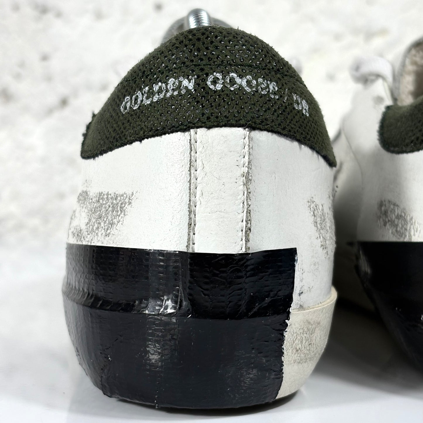 Golden goose Superstar bianche con scotch nero sui lati posteriori 39