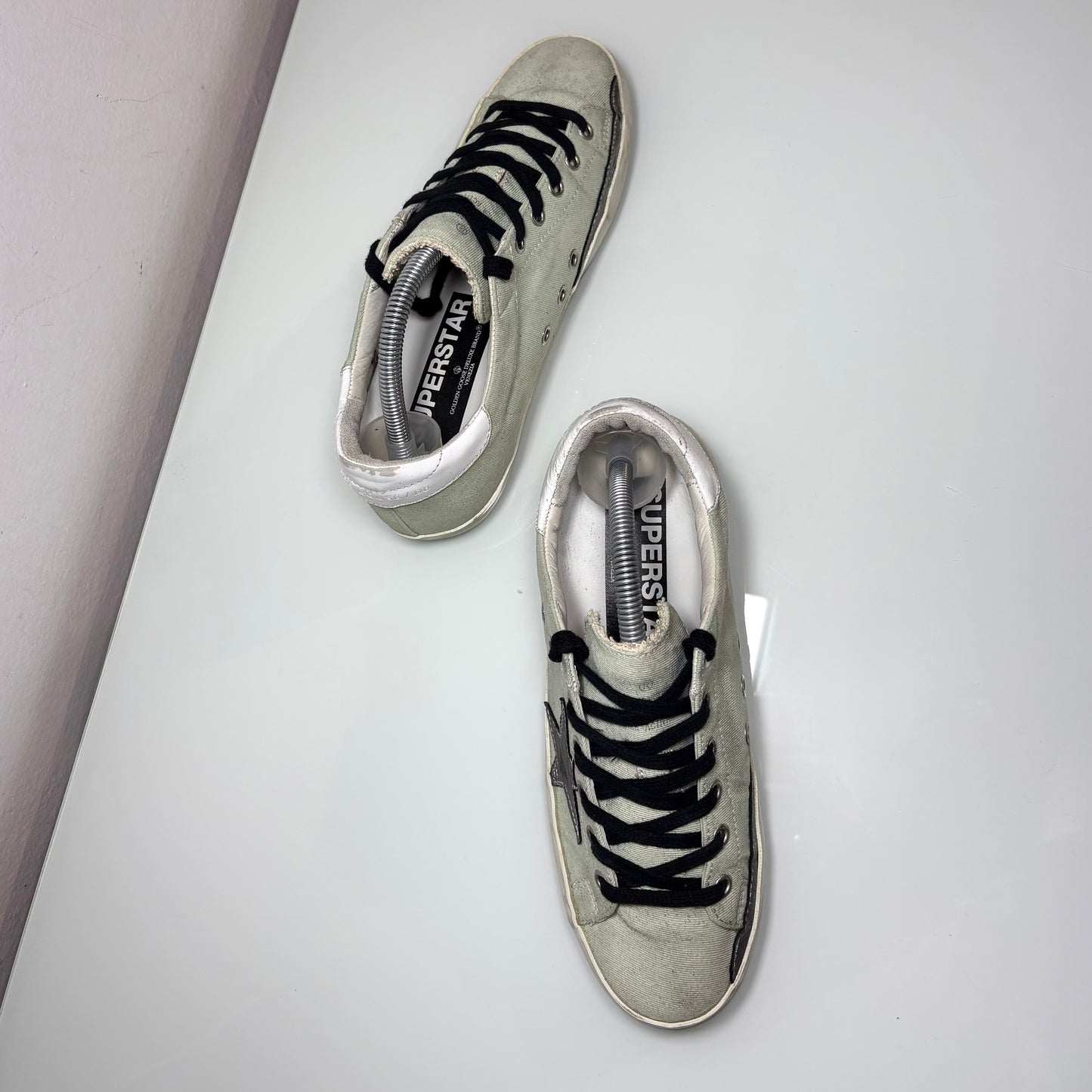 Golden goose Superstar grigio tessuto stella Argento 37