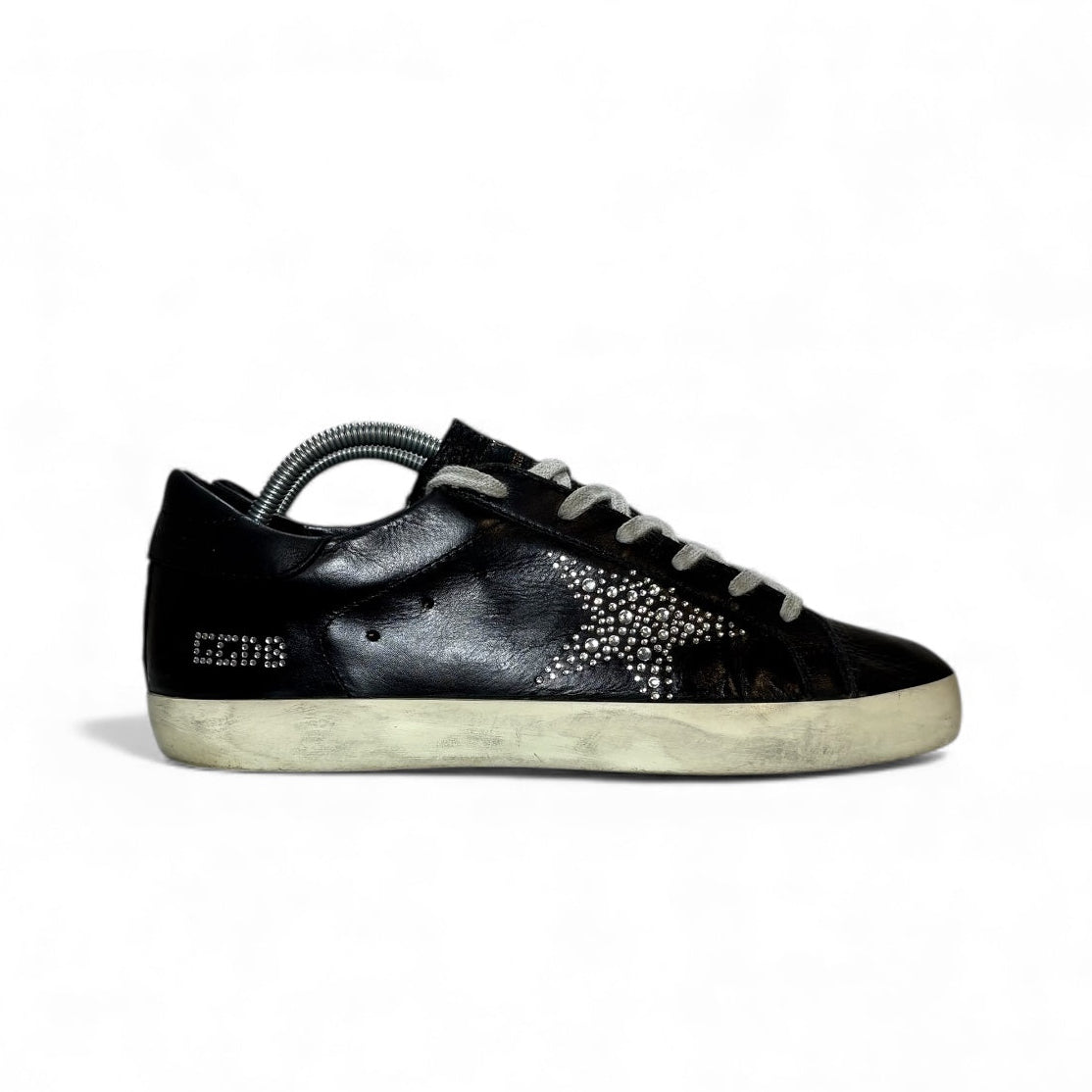Golden goose Superstar nere e brillantini stella 39