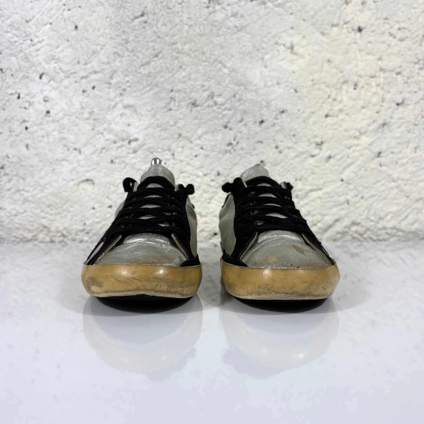 Golden goose Superstar argento e nero 38