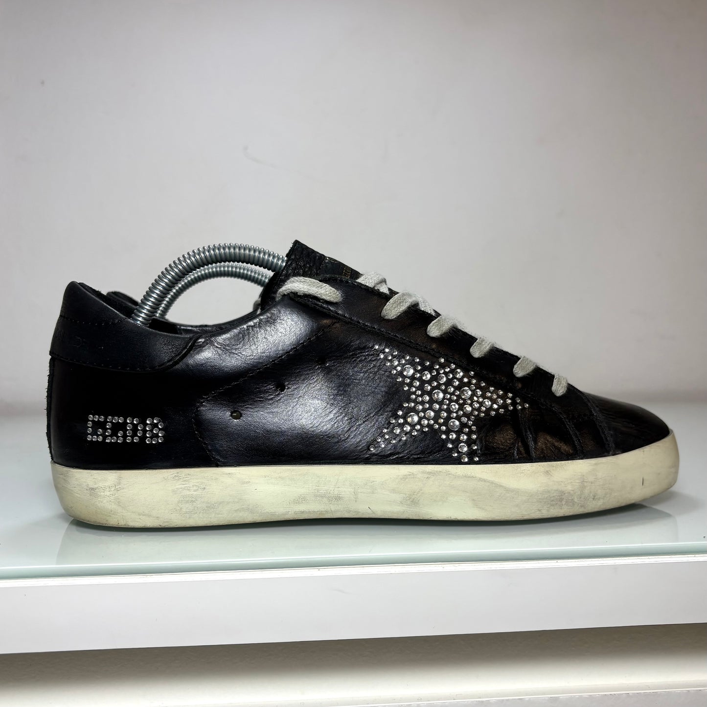 Golden goose Superstar nere e brillantini stella 39