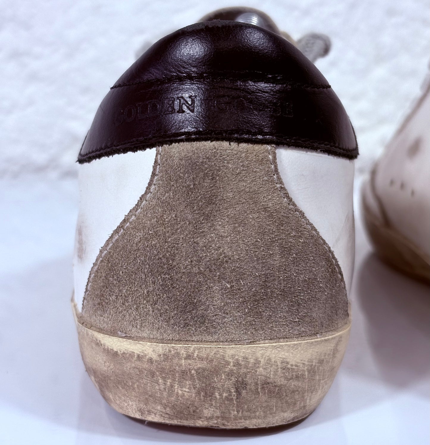 Golden goose Superstar bianche stella grigia e tallone nero 39