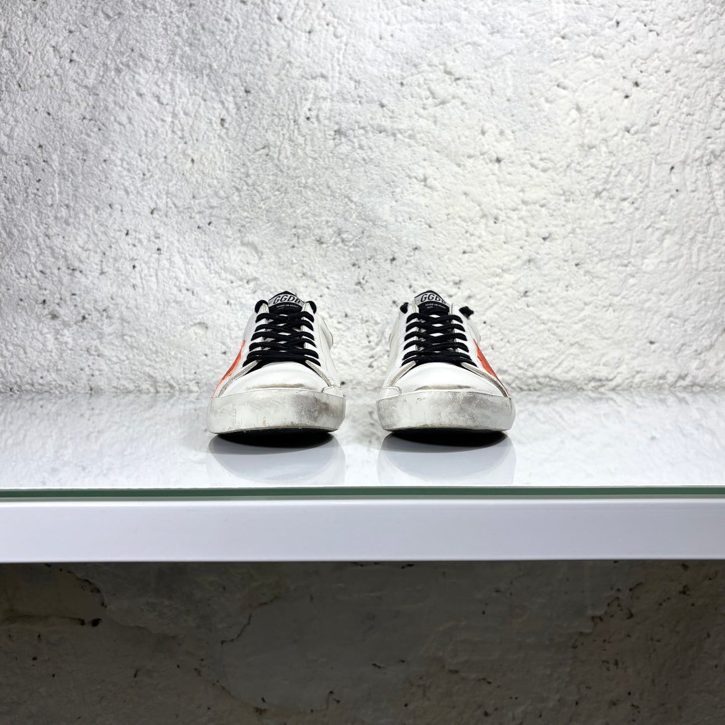 Golden goose Superstar bianche e arancione 43