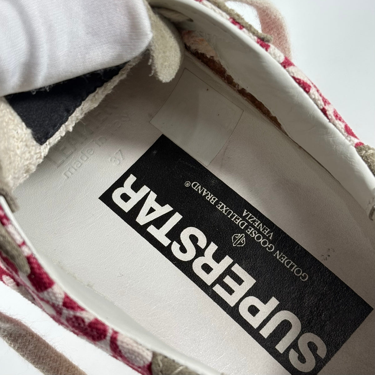 Golden goose Superstar a cuori bianche e rosse 37