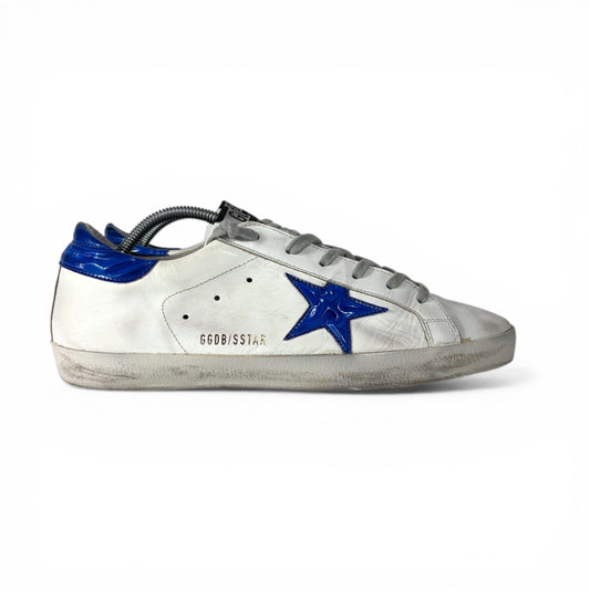Golden goose Superstar bianche stella e tallone blu 40
