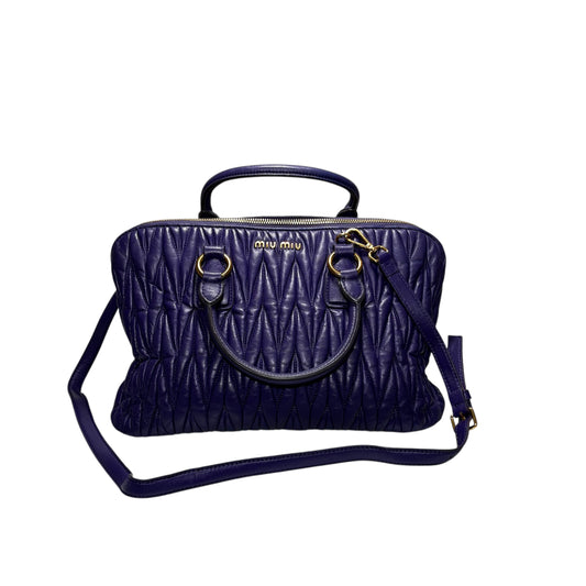 Miu Miu matelassé in pelle Viola