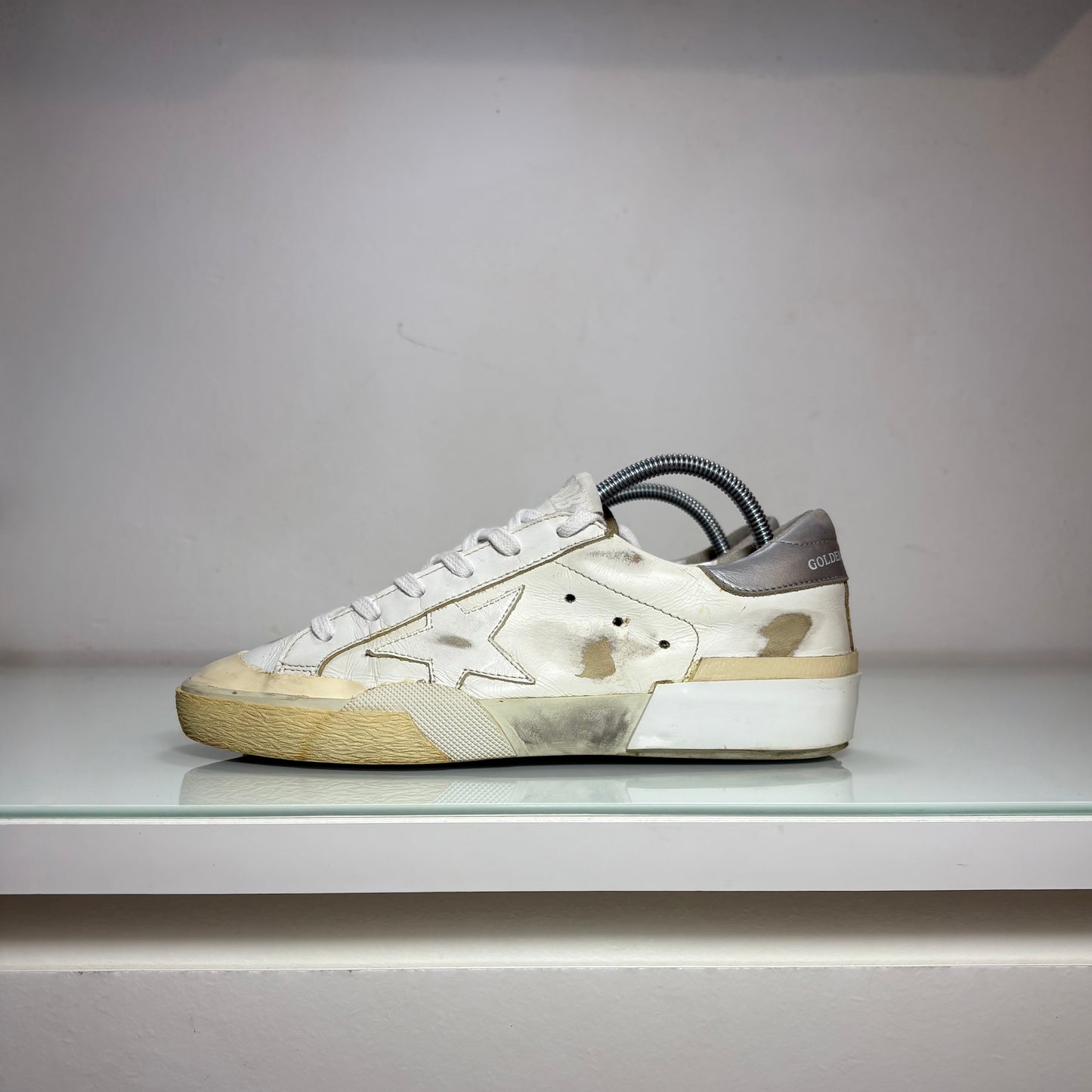Golden goose Penstar bianche tallone grigio 38