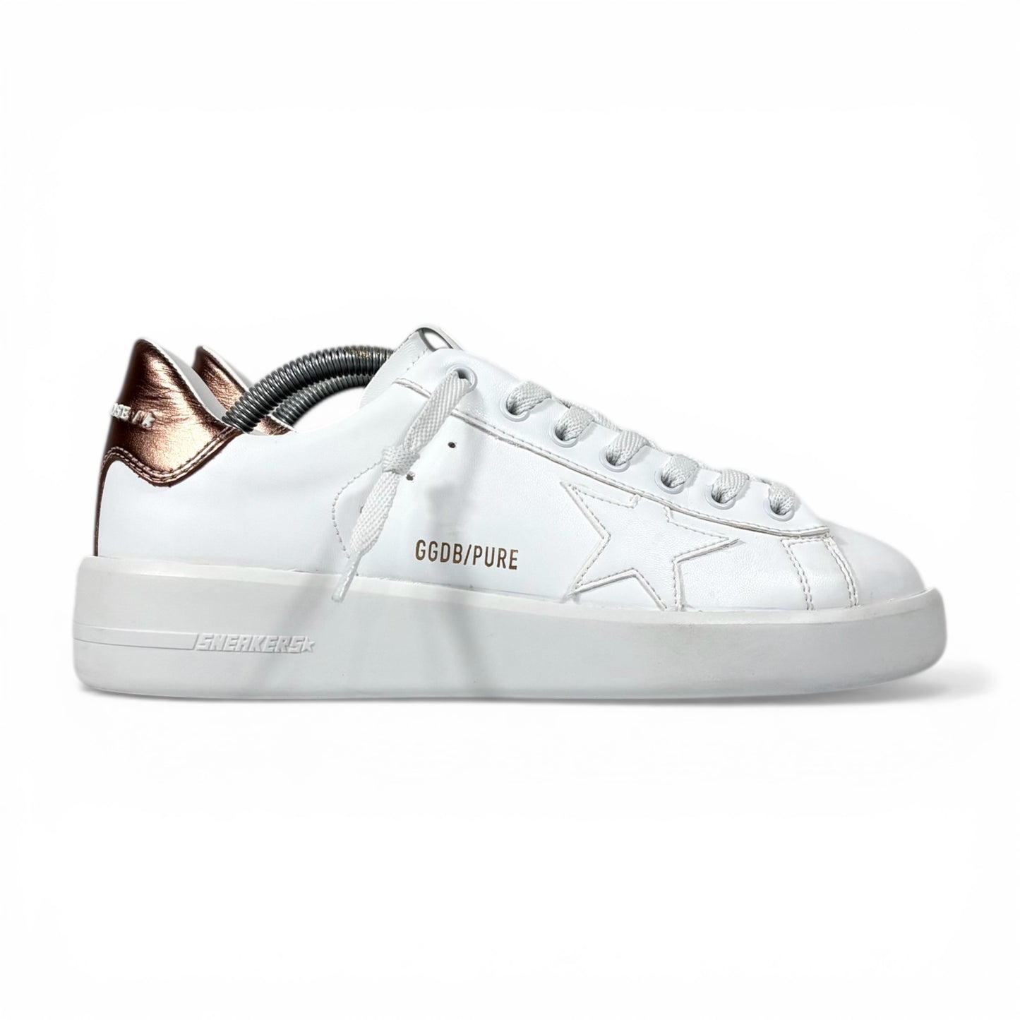 Golden goose Pure star bianche con tallone bronzo 38