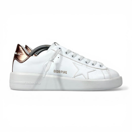 Golden goose Pure star bianche con tallone bronzo 38