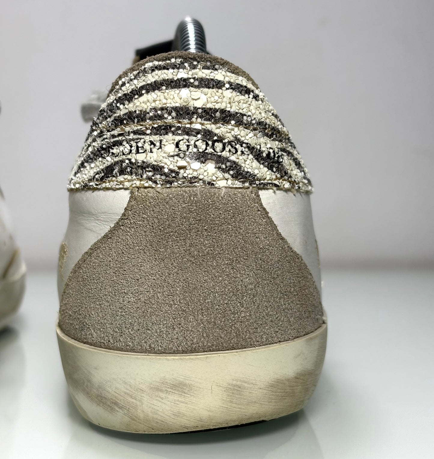 Golden goose bianche stella zebrata 40