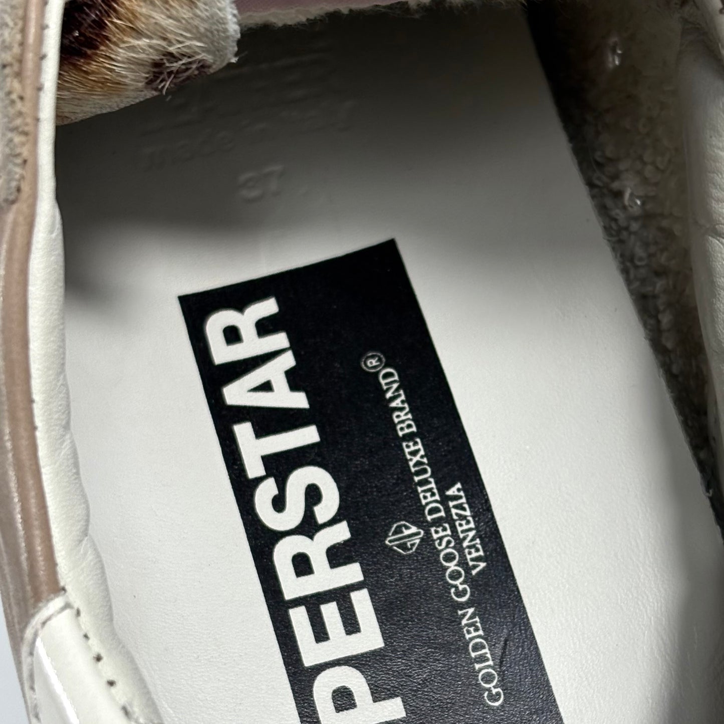 Golden goose superstar beige scuro con strass 37