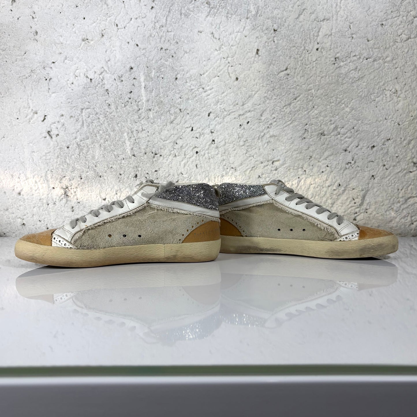 Golden goose Midstar “inverse” beige e bianche 38