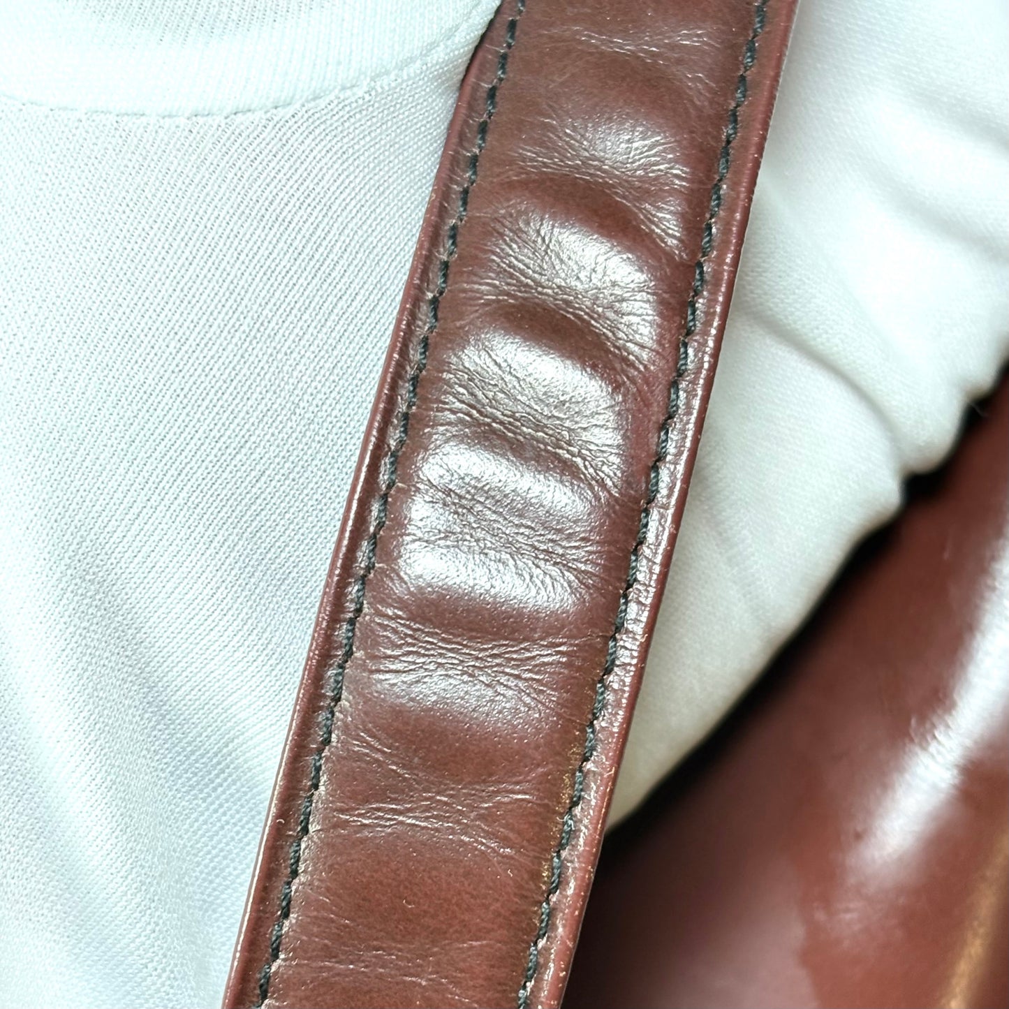 Prada Borsa in pelle vintage marrone