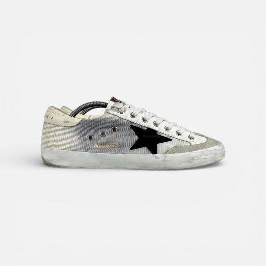 Golden goose Superstar bianche e Stella nera in tessuto e pelle 42