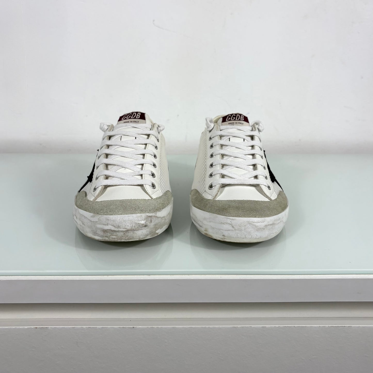 Golden goose Superstar bianche e Stella nera in tessuto e pelle 42