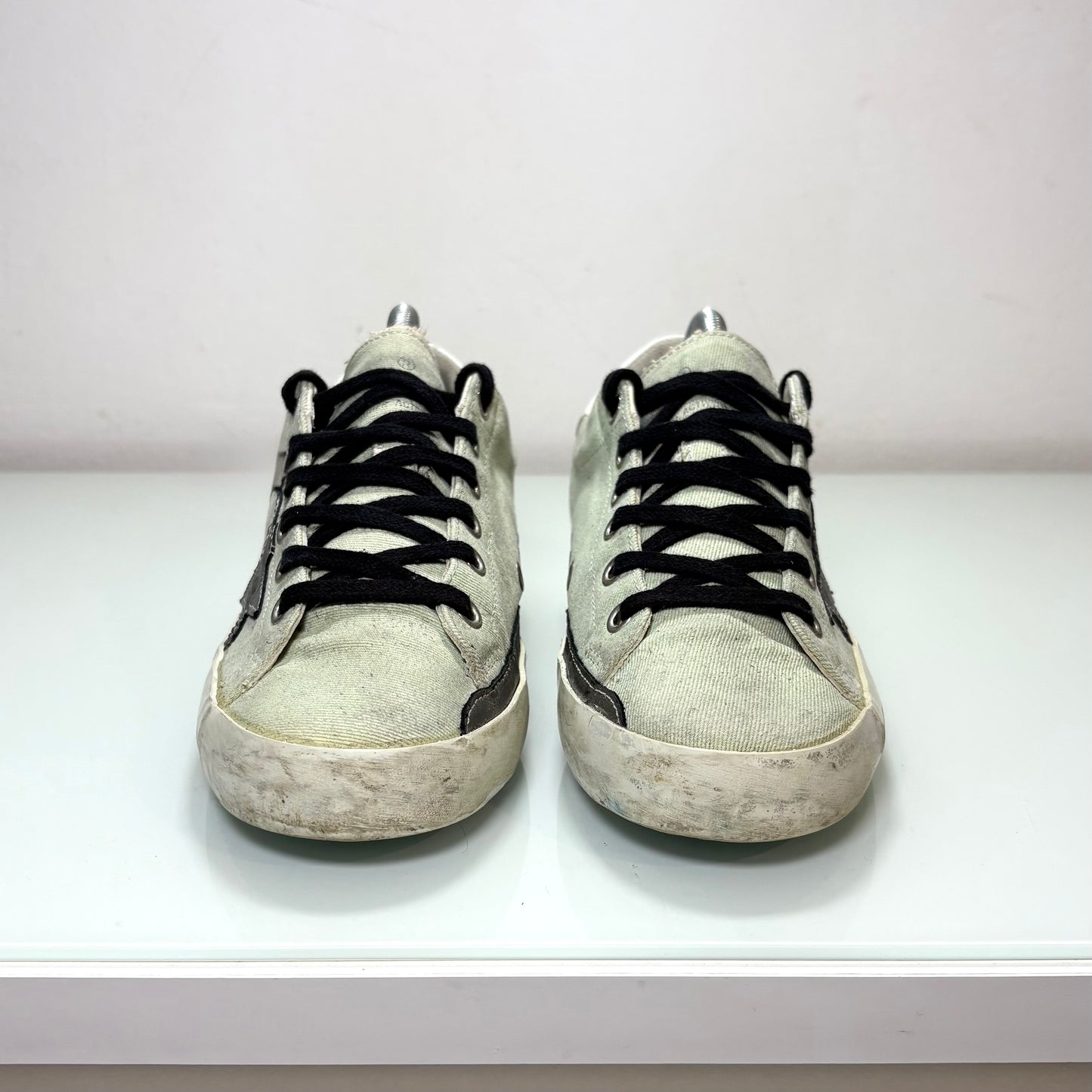 Golden goose Superstar grigio tessuto stella Argento 37