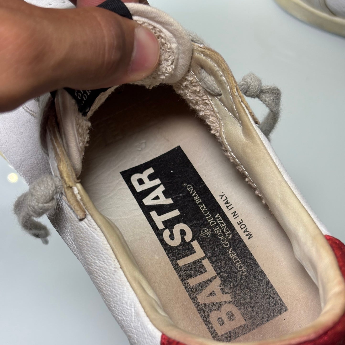 Golden goose Ballstar bianche e tallone rosso 37