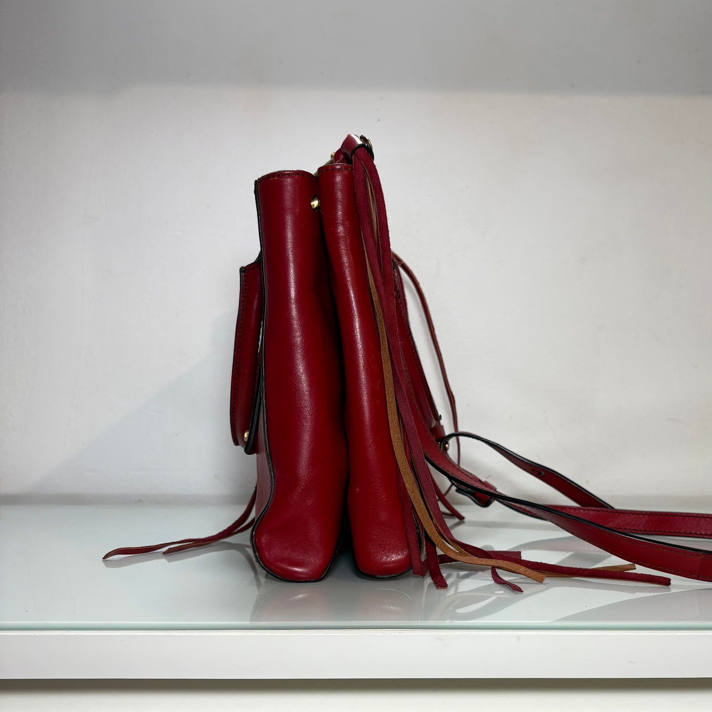 The Bridge Bauletto Rosso Ciliegia/Oro