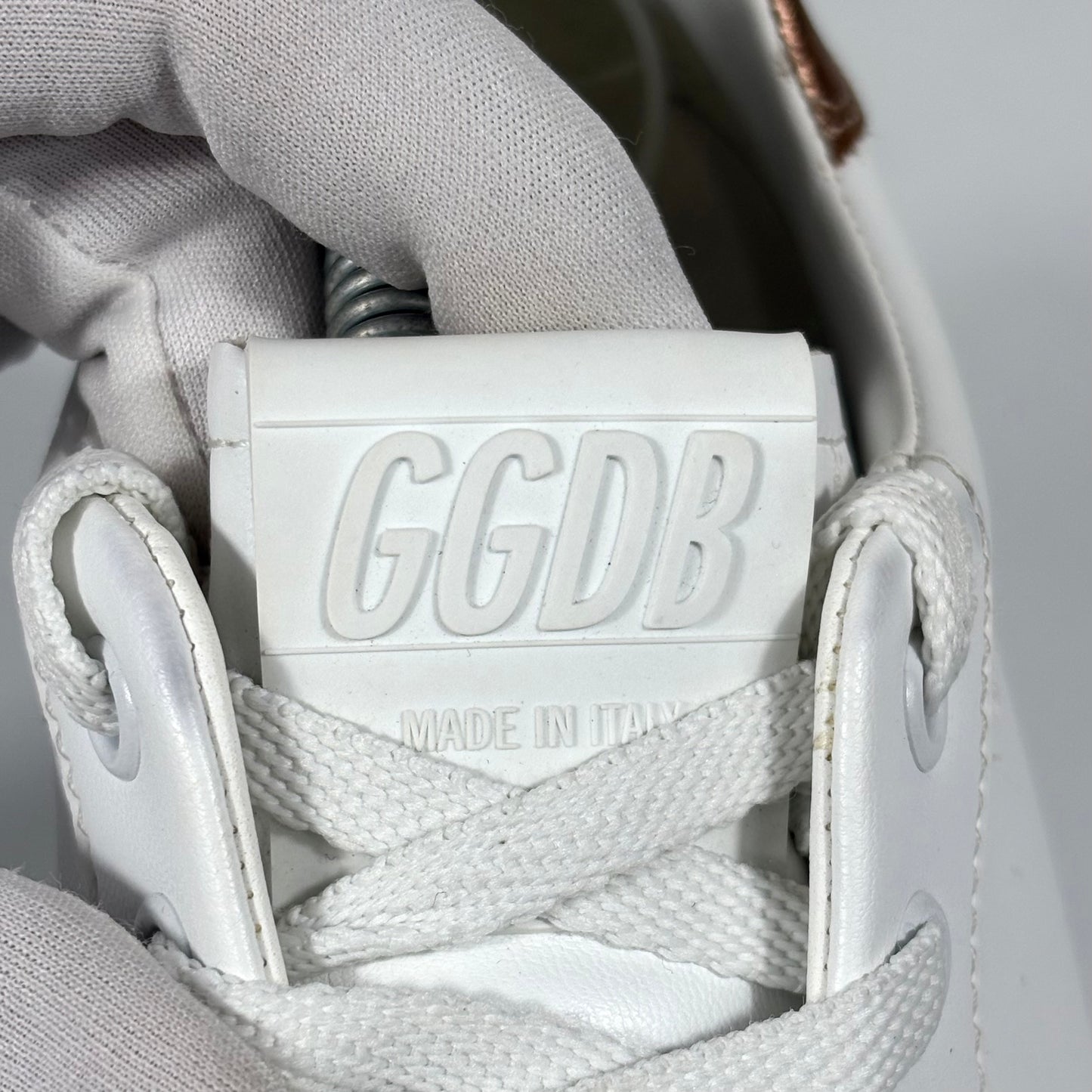 Golden goose Pure star bianche con tallone bronzo 38