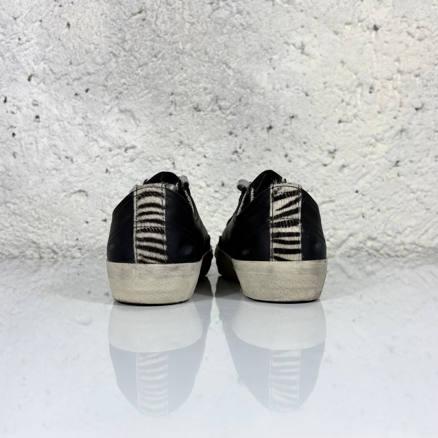 Golden goose V-Star 2 nere punta a paillettes 37