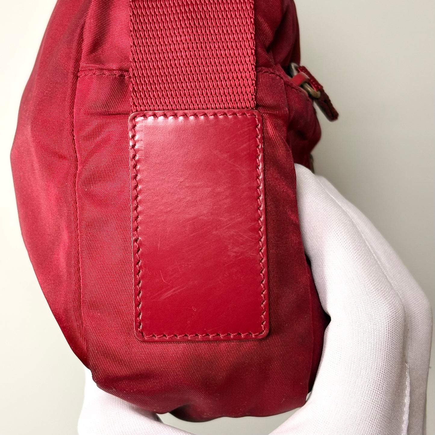 Prada Re-Nylon Crossbody sintetico rosso