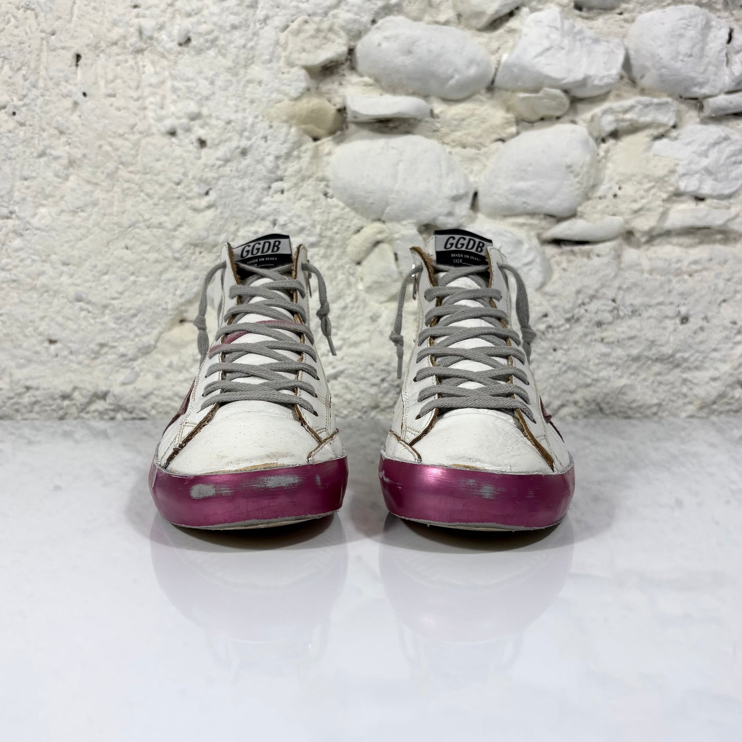 Golden goose Francy bianche e fucsia 38