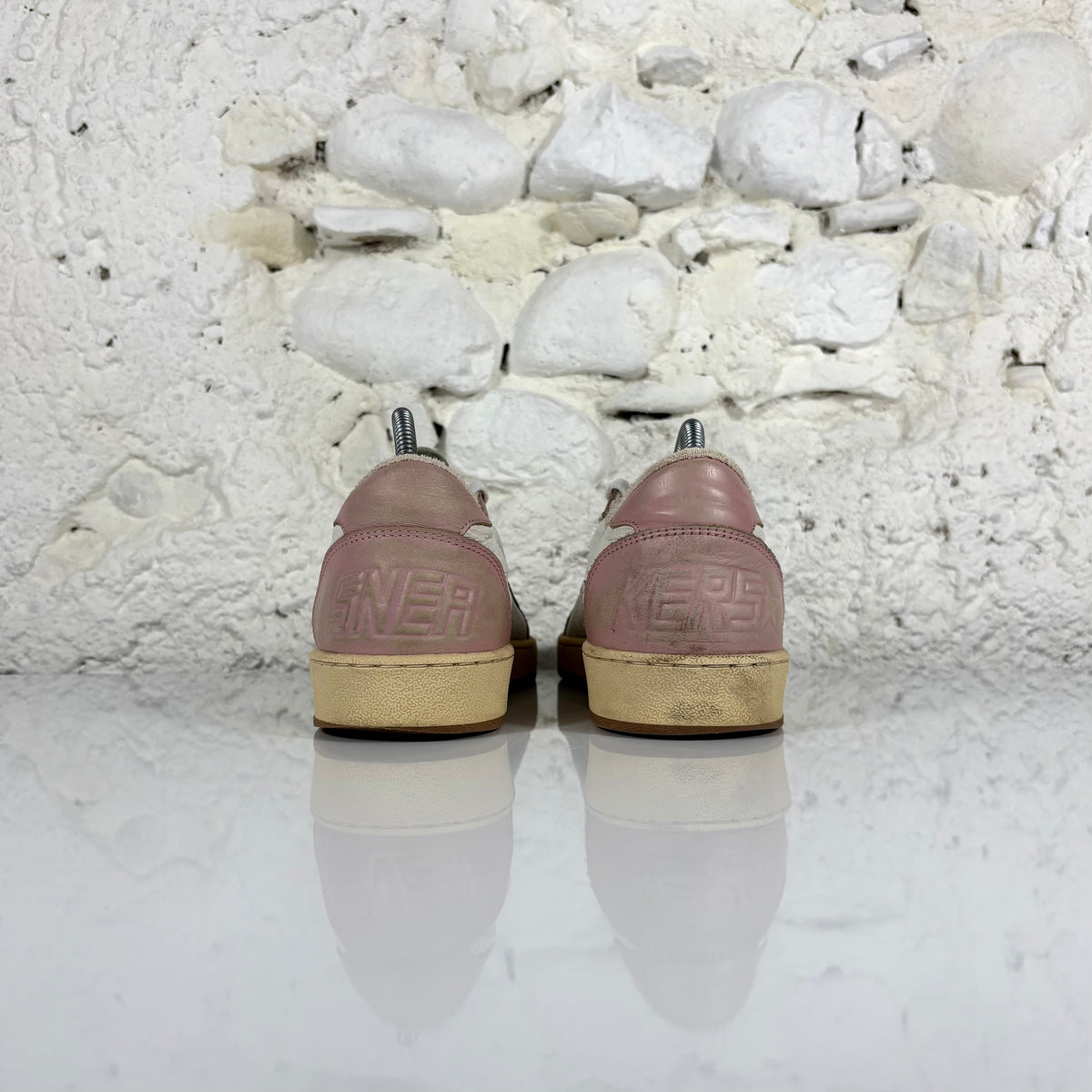 Golden goose Ballstar bianche e rosa 37