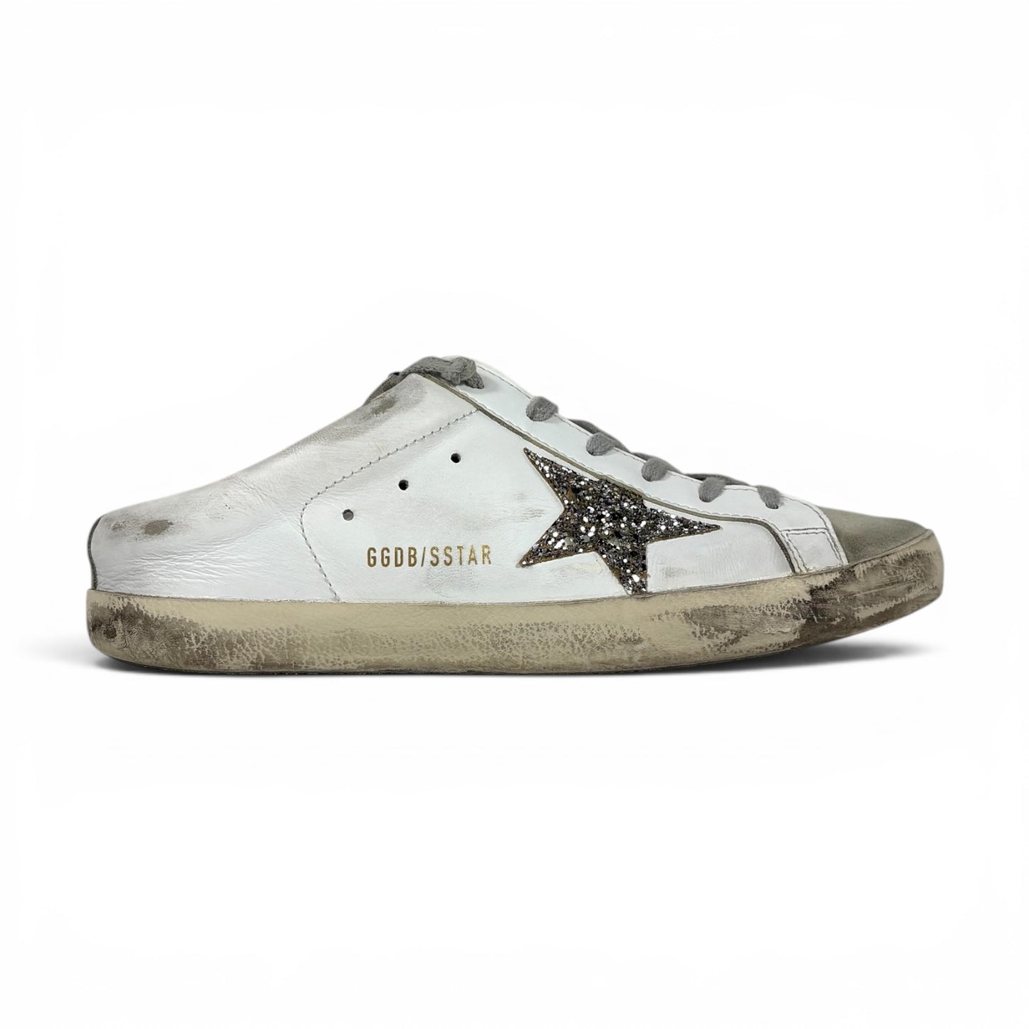 Golden goose Superstar bianche stella glitter 39