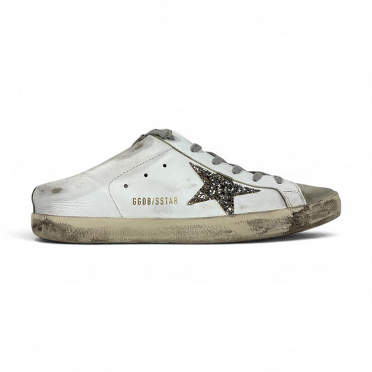 Golden goose Superstar bianche stella glitter 39