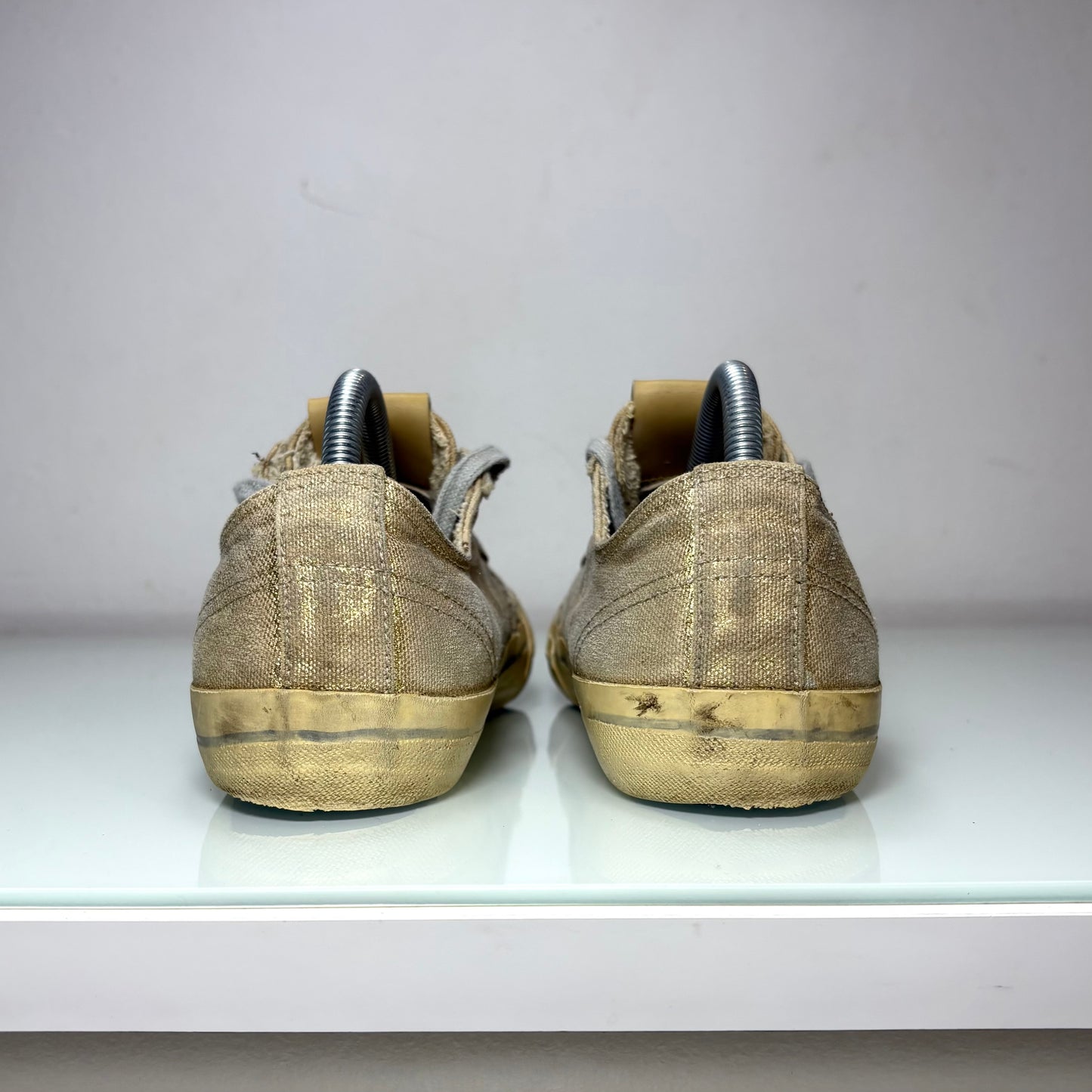 Golden goose V-Star oro e stella blu 38