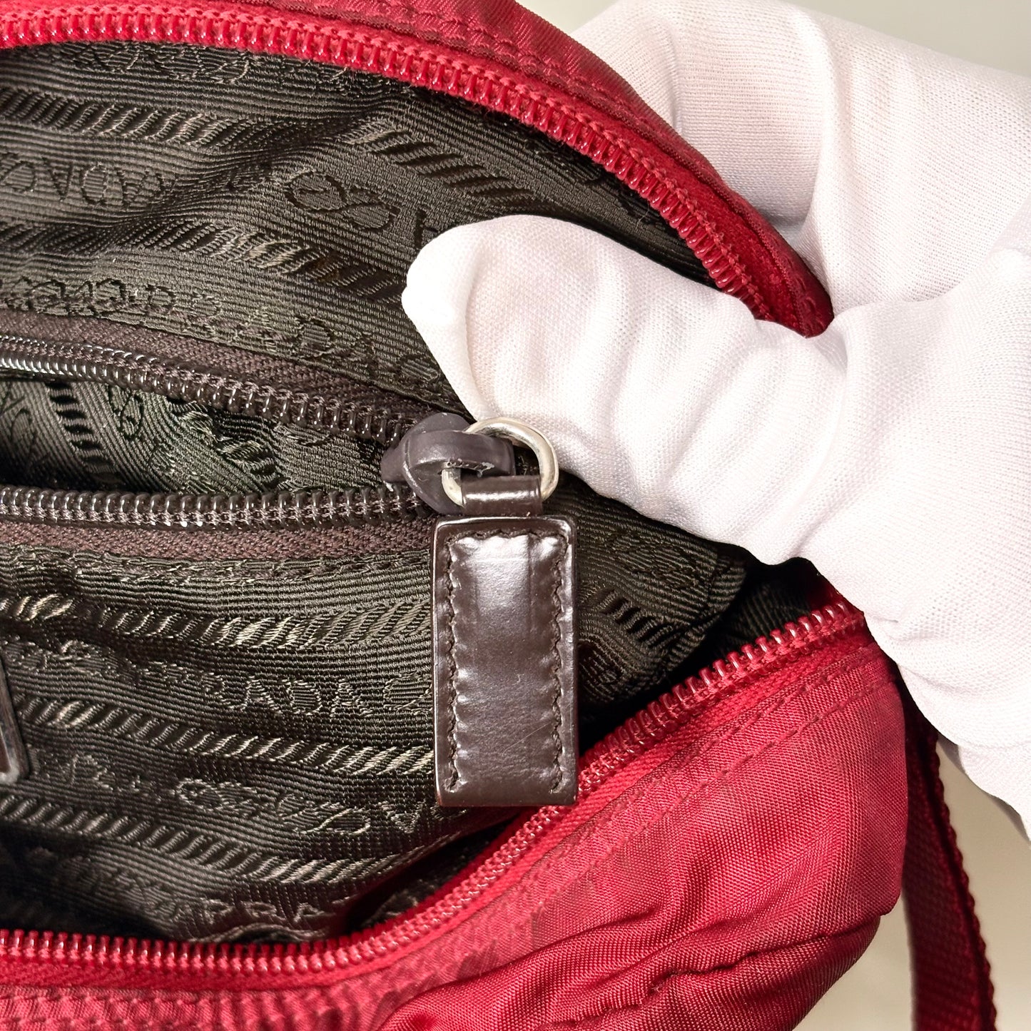 Prada Re-Nylon Crossbody sintetico rosso