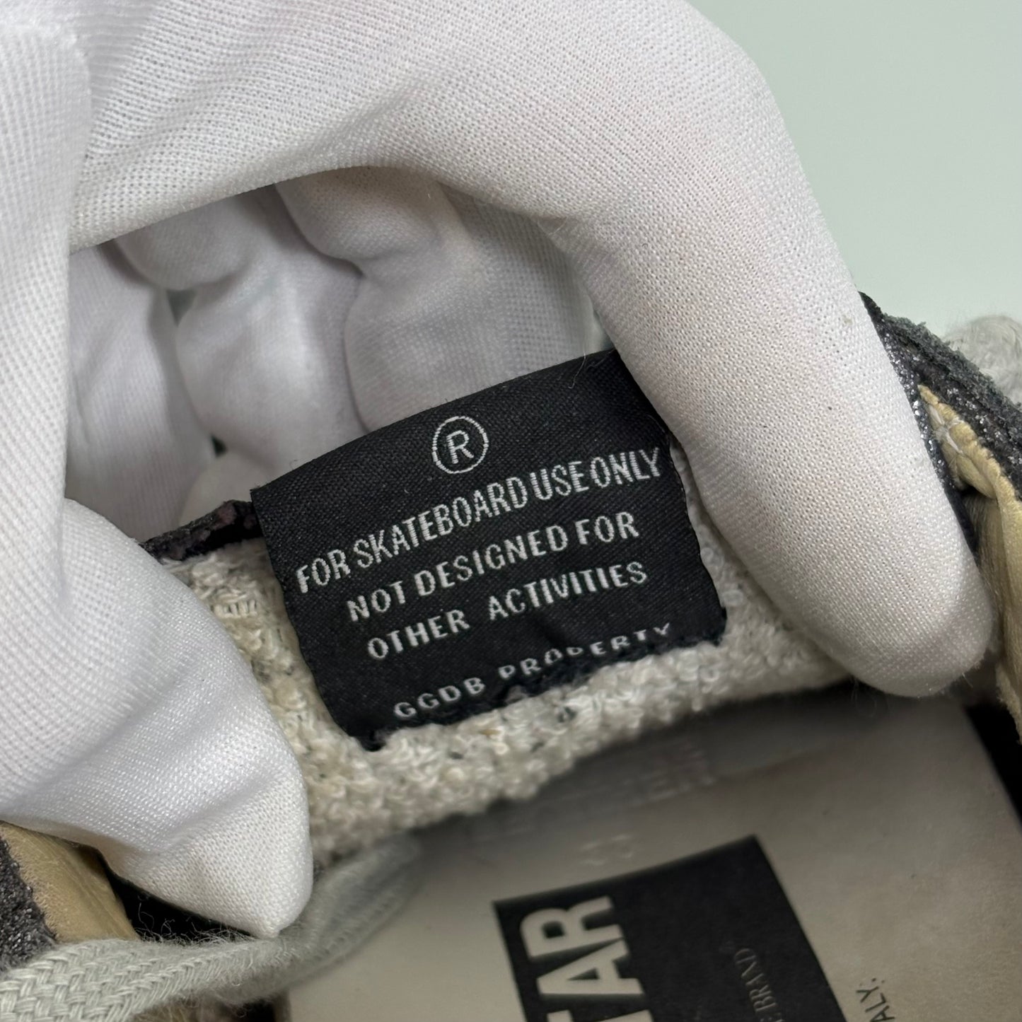 Golden goose Superstar glitter grigio stella blu e tallone argento 38