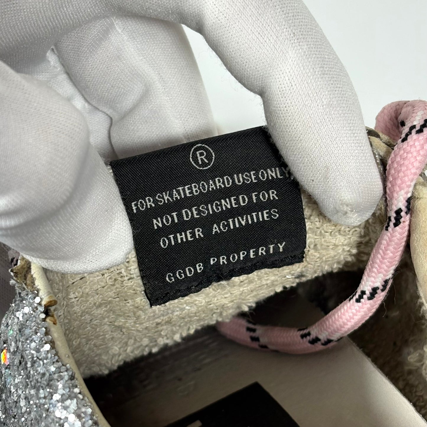 Golden goose Superstar glitter argento e stella bianca 37