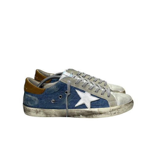 Golden goose Superstar in denim azzurro e pelle 45