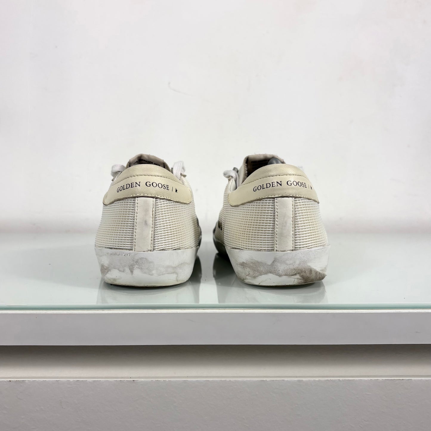 Golden goose Superstar bianche e Stella nera in tessuto e pelle 42