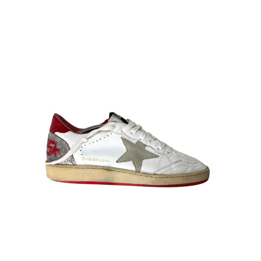 Golden goose ballstar bianche e tallone rosso 37