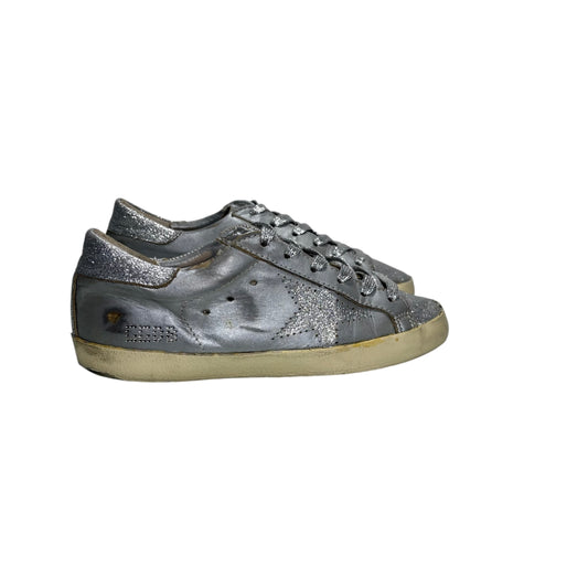 Golden goose Superstar grigio e glitterato argento 35
