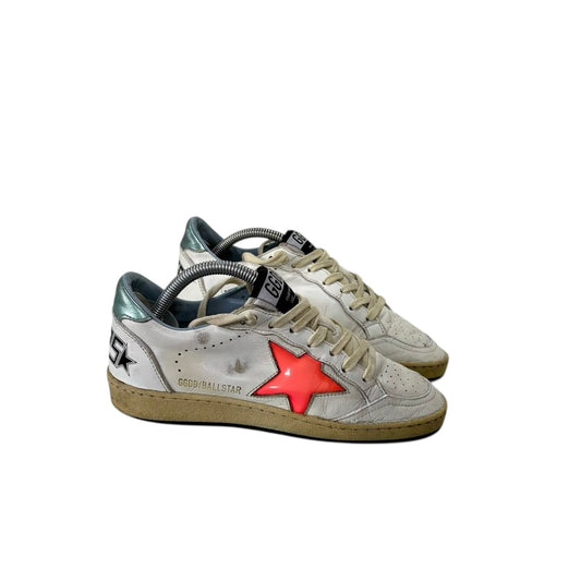 Golden goose Ballstar bianche stella arancio 35