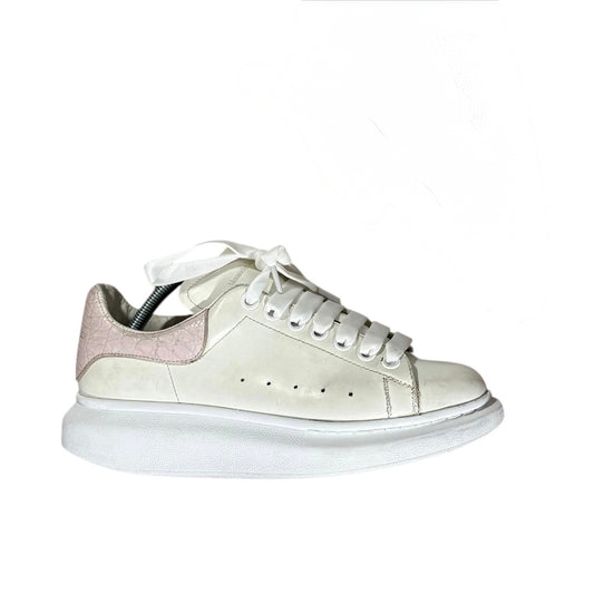 Alexander McQueen bianche tallone serpente rosa 38,5