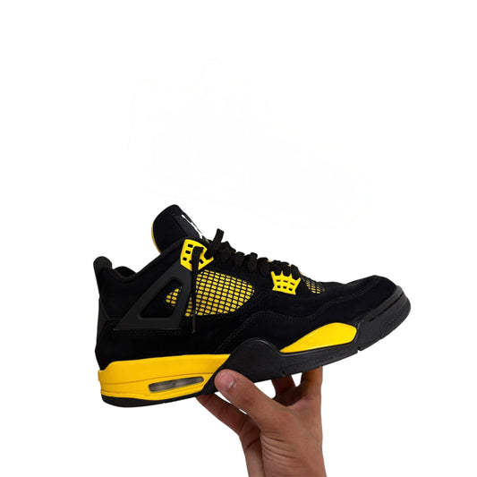 JORDAN RETRO 4 THUNDER BLACK/ YELLOW 46