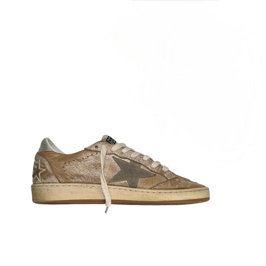 Golden goose Ballstar tallone effetto usato e tallone Argento 36