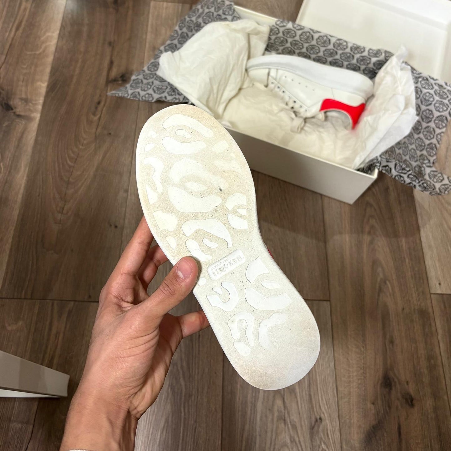 Alexander Mcqueen Bianco e Tallone Arancio fluo 38
