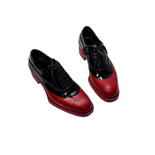 Prada Derby mocassini con tuffo in gomma 35