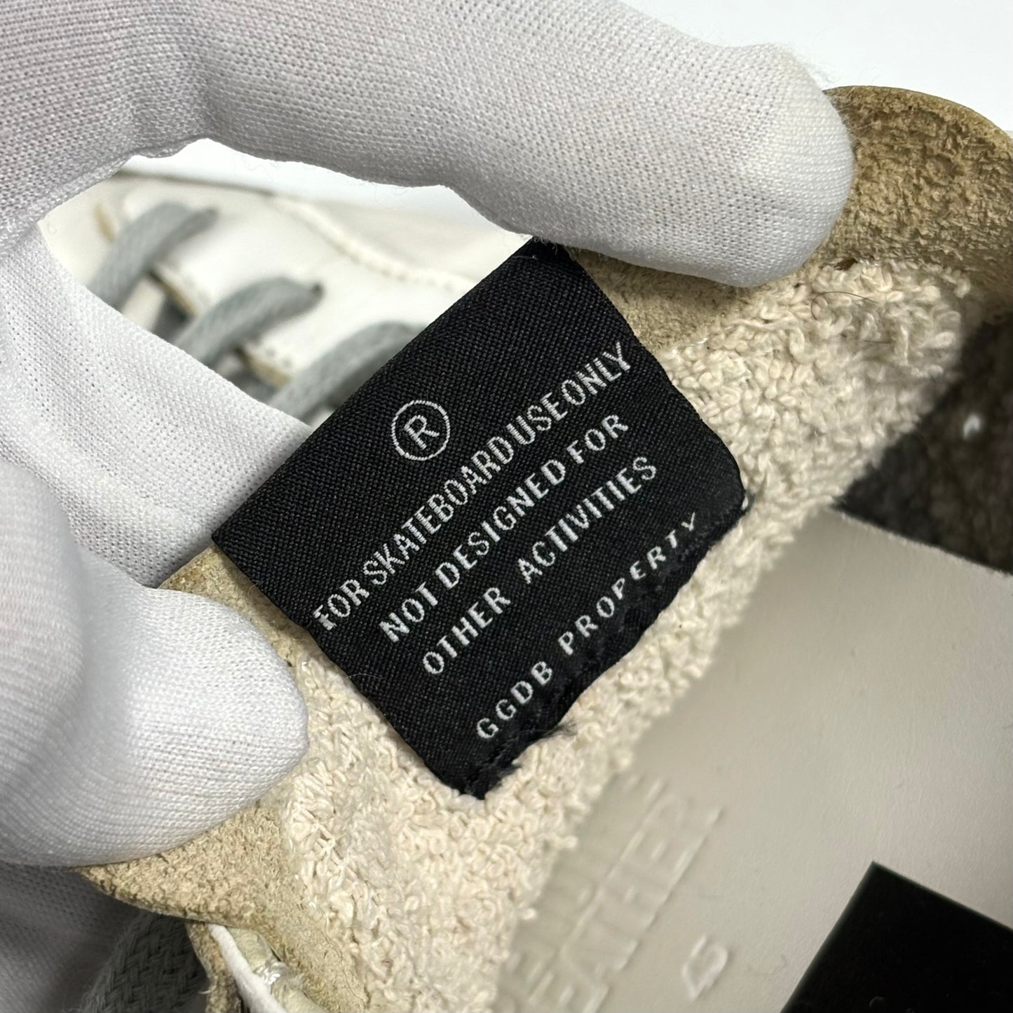 Golden goose Superstar bianche con stella grigia e talloncini "melanzana" 45