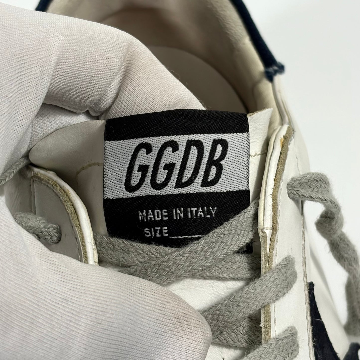 Golden goose Superstar bianche co talloncino in denim blu 41