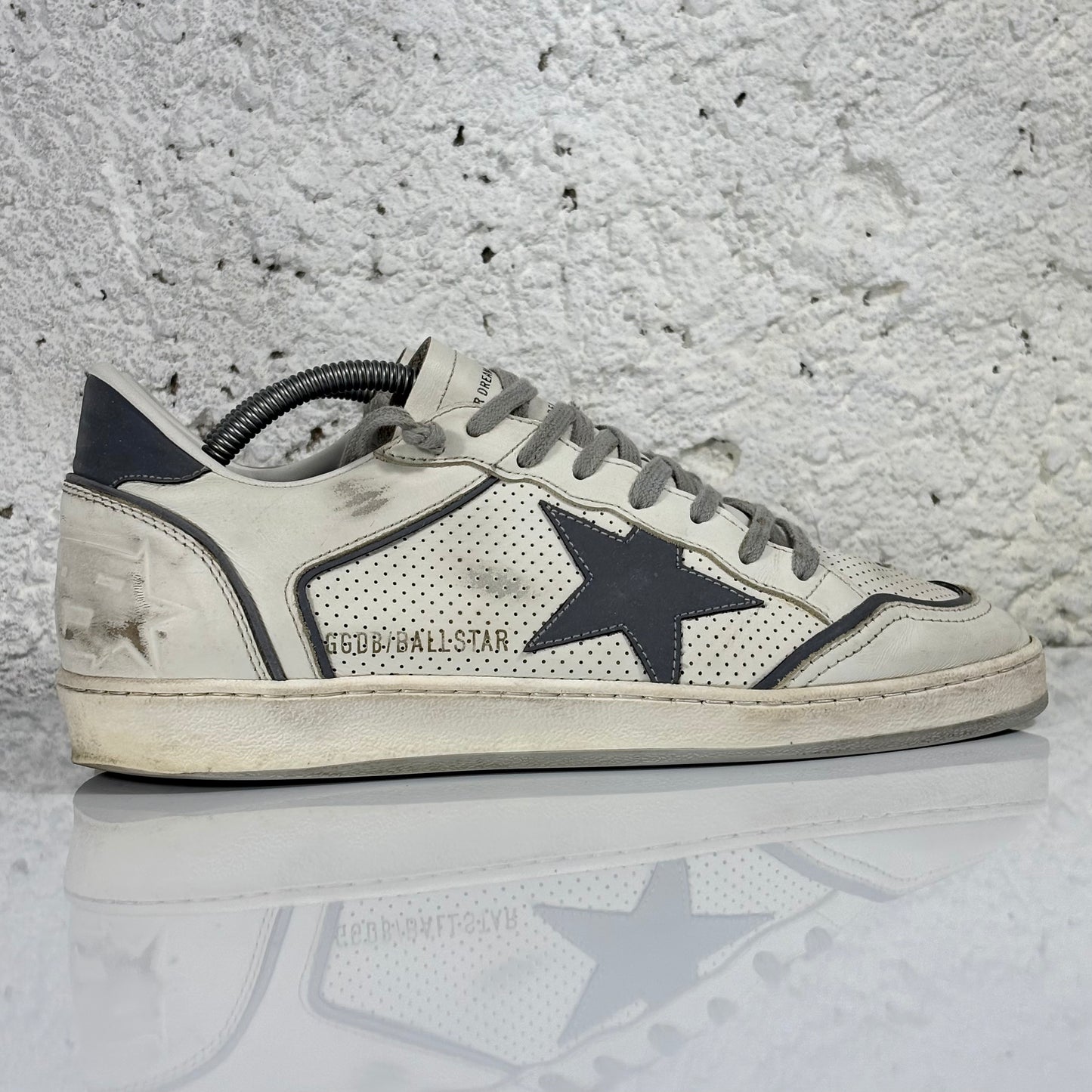 Golden goose ballstar traforata bianche e grigio sulla stella e sui talloni 42